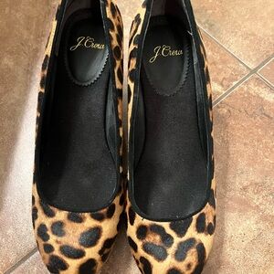 JCrew Seville Espadrille Wedges Leopard